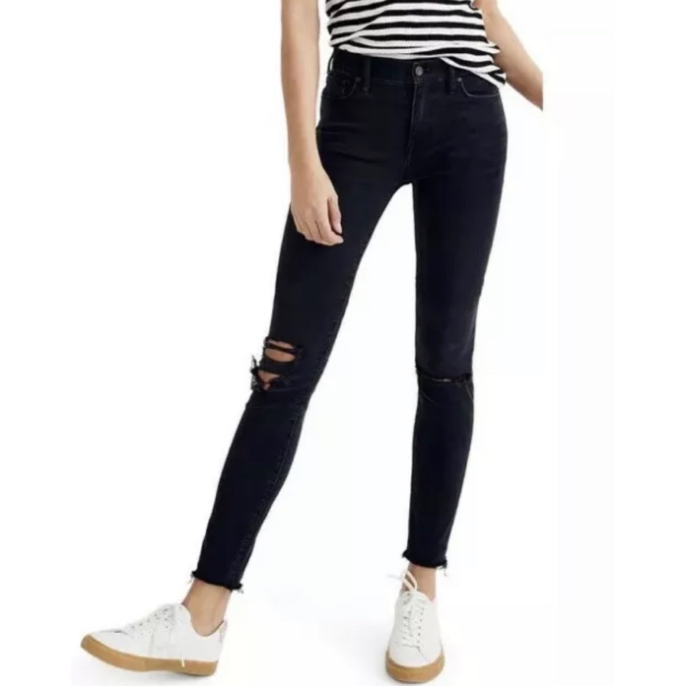 ❤️❤️❤️ SALE Madewell Petite 9" Mid-Rise Skinny Jeans - Picture 1 of 7